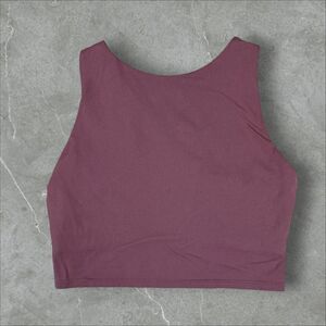 Women's Yoga Gym Sleeveless Croped Racerback Tank Top Rose Sports Bra - Small